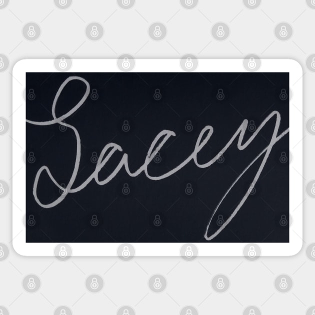 Cursive Lacey Sticker by SpillProofLiquid